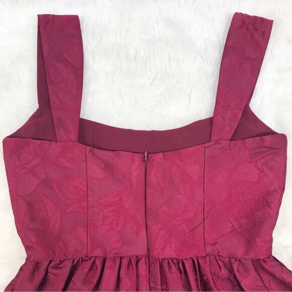 SACHIN X BABI Burgundy Fit & Flare Mini Dress Sleeveless Cocktail Size 0 New - Picture 8 of 13